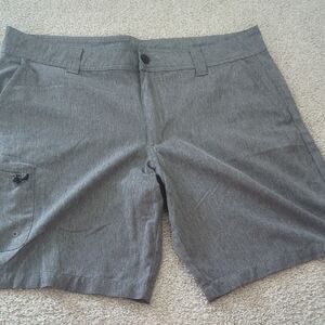 Magellan Outdoors Gray Flat Front Performance Shorts